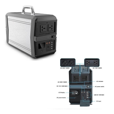 Generador 1500W del inversor de MPPT Li Ion Power Station Solar Powered