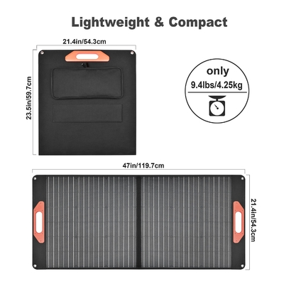 el panel solar del banco del poder del cargador de 100w Etfe para Summer Camping Van RV