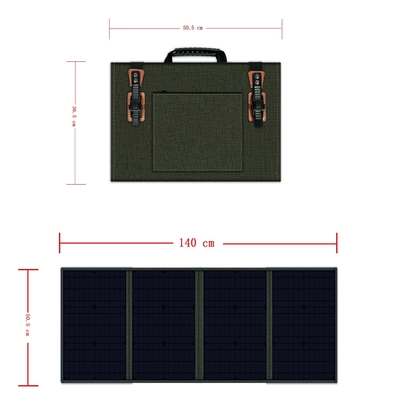 Peso ligero plegable policristalino portátil del panel solar 100w para al aire libre