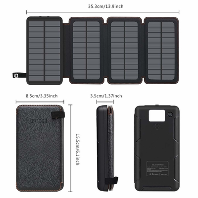 El panel energía solar del cargador del banco del poder del OEM 25000mAh 6W para el teléfono móvil