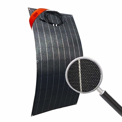 Módulo solar monocristalino flexible del panel solar de la prenda impermeable de 100 vatios mono para rv
