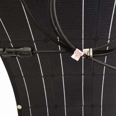 Módulo solar monocristalino flexible del panel solar de la prenda impermeable de 100 vatios mono para rv