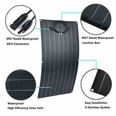 El panel solar monocristalino Bendable de 12V 100w flexible