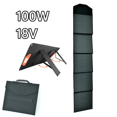 El panel plegable de la célula solar del panel solar 100W 18v 5 del doblez flexible para al aire libre casero