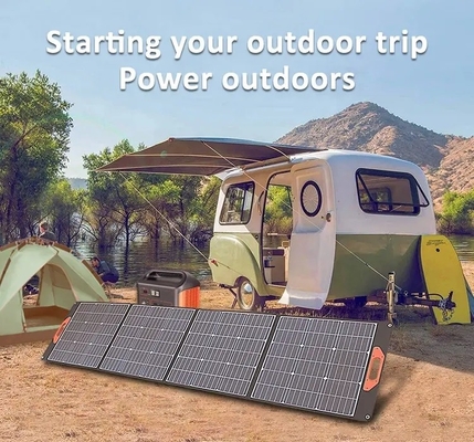 El mono panel solar plegable solar portátil del panel 200W de las células solares con salida del USB