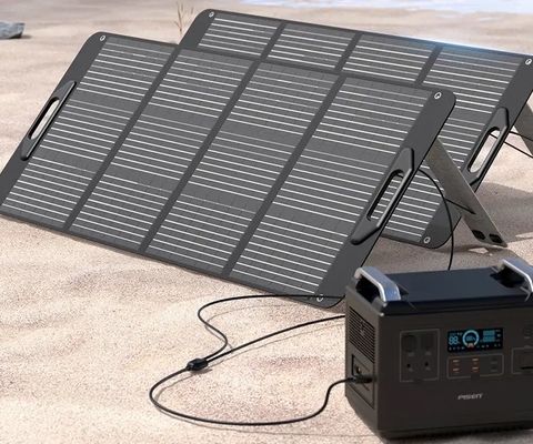 Negro completo impermeable de carga flexible plegable del panel solar de Mini Outdoor 100w