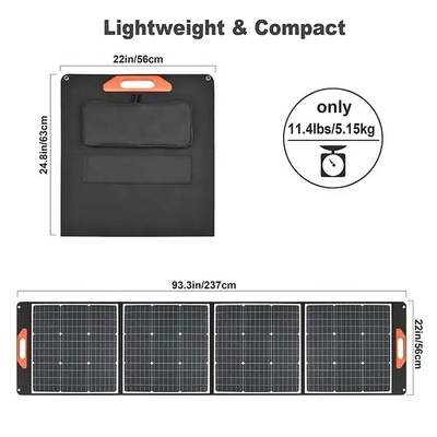 Prenda impermeable ligera 100w que dobla el cargador combinado solar del panel solar para al aire libre
