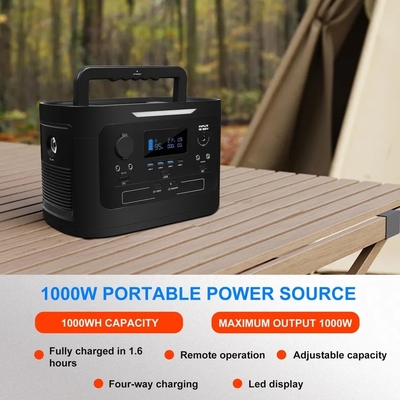 Estación portátil 1000W del banco de la energía solar Lifepo4 del litio al aire libre para acampar auto