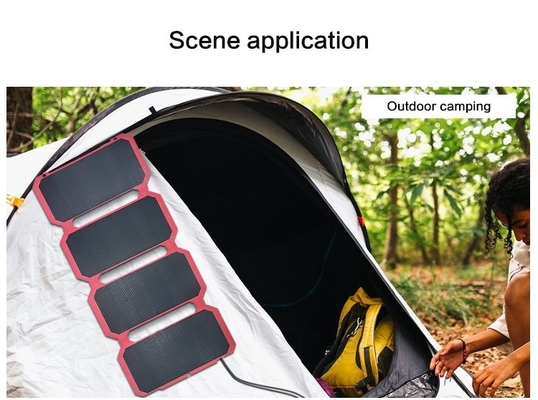 28w dobló el bolsillo flexible 12v/15v de los paneles solares de Sunpower con los equipos del poder para acampar