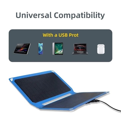 Panel solar plegable portátil 10W cargador de energía para acampar viajes senderismo