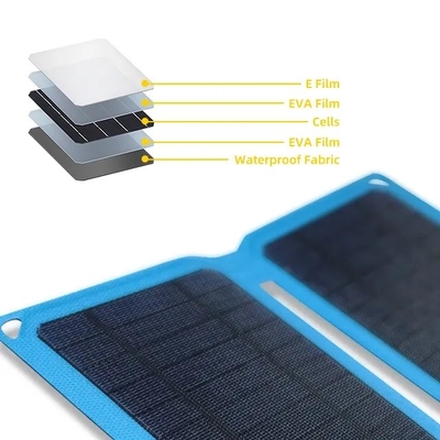 Panel solar plegable portátil 10W cargador de energía para acampar viajes senderismo
