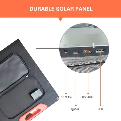 60W 100W 150W paneles solares plegables portátiles 200W para acampar al aire libre