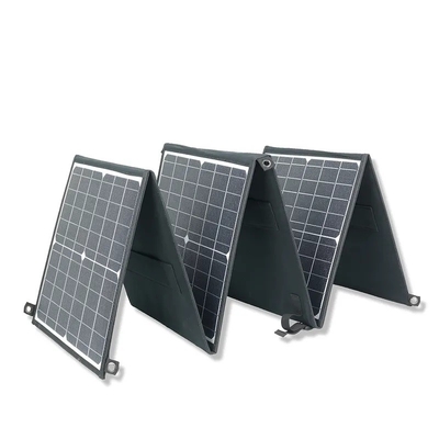 Panel solar plegable Bolso de mano Estación eléctrica portátil Energía solar 6 plegados ETFE 60W 110w 220w