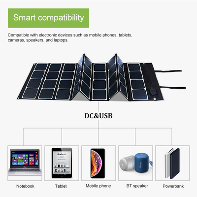 120W del panel solar plegable del Usb de la rejilla para el aire libre Vanlife que acampa