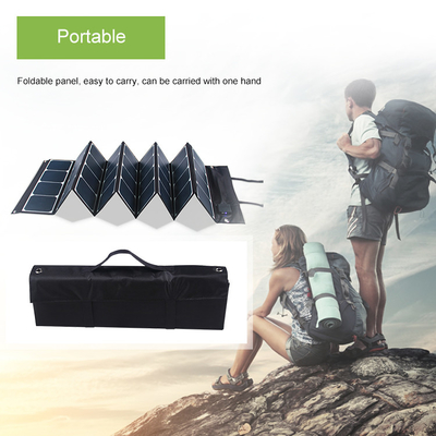 Panel solar plegable portátil 120W a prueba de agua para acampar al aire libre