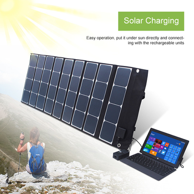 Panel solar plegable portátil 120W a prueba de agua para acampar al aire libre