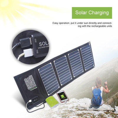 Cargador plegable solar del panel solar del cargador 20w con prenda impermeable de la salida del Usb 2