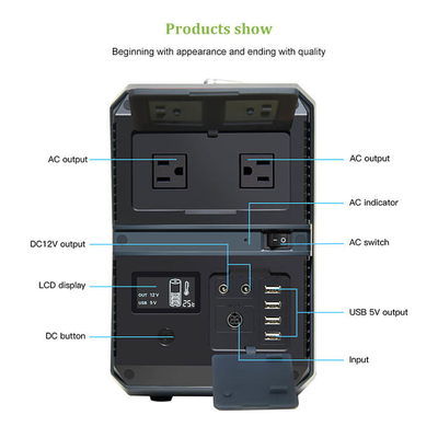 Generador de central eléctrica portátil de 1000 vatios recargable 273000mAh