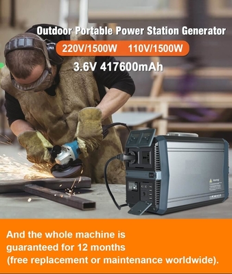 Generador 1500W del inversor de MPPT Li Ion Power Station Solar Powered