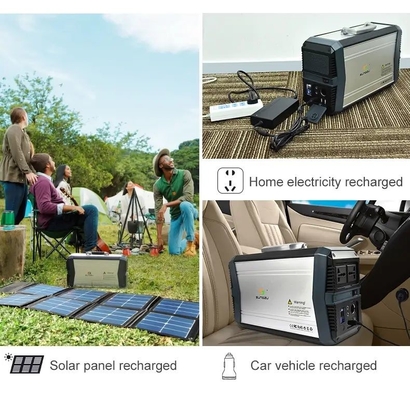 Central eléctrica portátil de la batería de litio 1500W 500W para acampar del viaje
