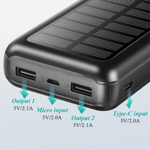 IPX5 batería portátil accionada solar del cargador 30000mAh para IPhone 5